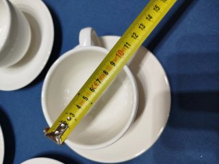 Juego 4 tazas café con leche de loza