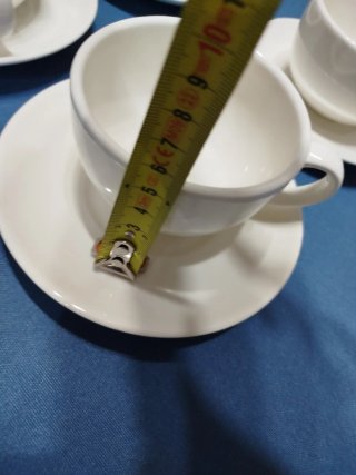 Juego 4 tazas café con leche de loza