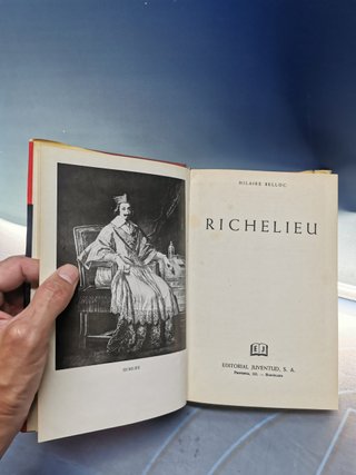 Libro Richelieu, de hilaire belloc