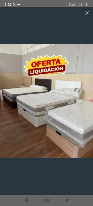Canapé abatible madera y tela