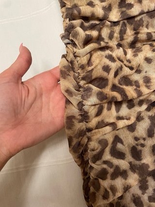 Vestido Leopardo Zara Halter Midi