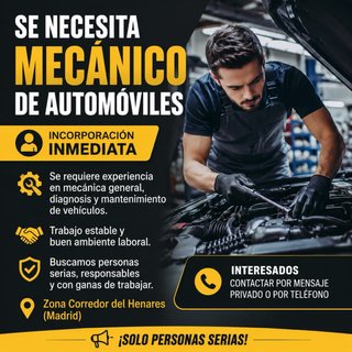 Se busca mecánico con incorporación inmediata