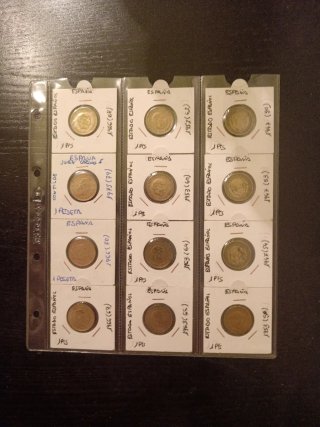 19 Monedas: 7 Plata y 12 Pesetas Gobierno Español