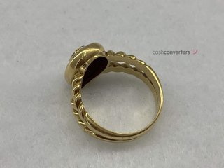 anillo oro 18k con piedra