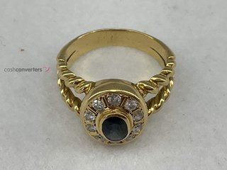 anillo oro 18k con piedra