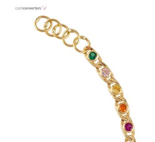 pulsera oro 18k con piedra con circonita