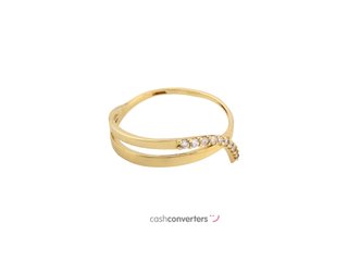 anillo oro 18k con piedra con circonita