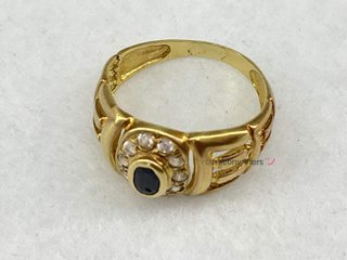 anillo oro 18k con piedra