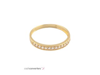 anillo oro 18k con piedra con circonita
