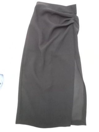 Falda larga de tubo negra talla XS