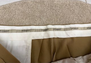 Pantalones de traje Burberry camel vintage