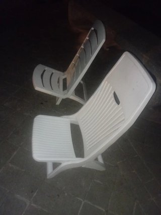 Sillas de Playa y Piscina Blancas
