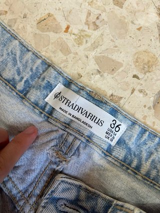 Falda vaquera Stradivarius azul claro