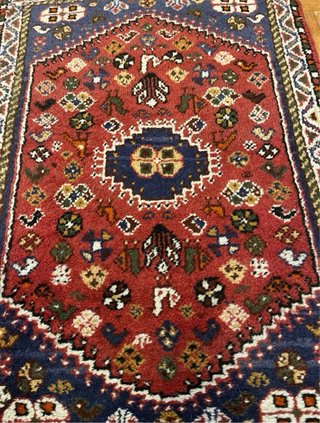Preciosa alfombra persa Shiraz Tapis anudada mano
