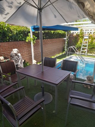 20 Sillas y 5 Mesas Madera Teca Terraza