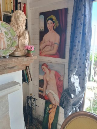Coppia quadri rinascimento, Italy, veneri