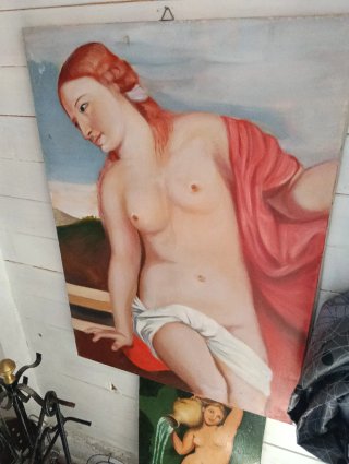 Coppia quadri rinascimento, Italy, veneri