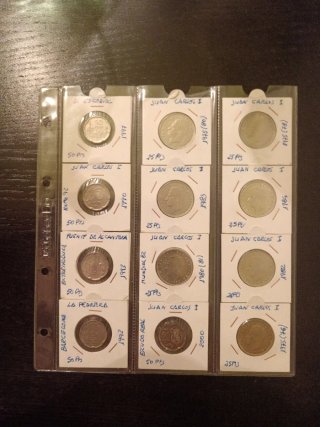 7 Monedas Plata y 12 Gobierno Español