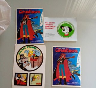 Adesivi vintage Captain Harlock e Alan Ford
