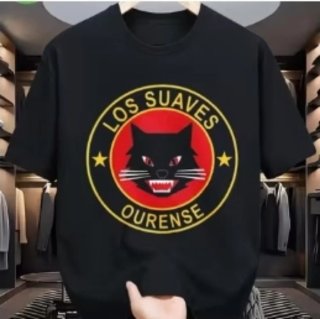 Camiseta Negra Los Suaves Ourense