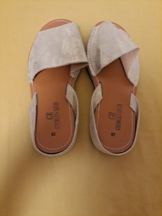 Sandalias Georges Rech Talla 39 Doradas/Plateadas