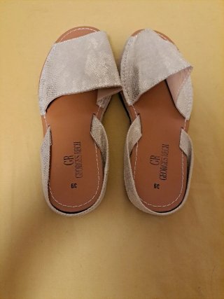 Sandalias Georges Rech Talla 39 Doradas/Plateadas