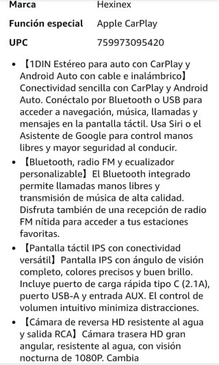 Radio Navegación 1DIN Multimedia