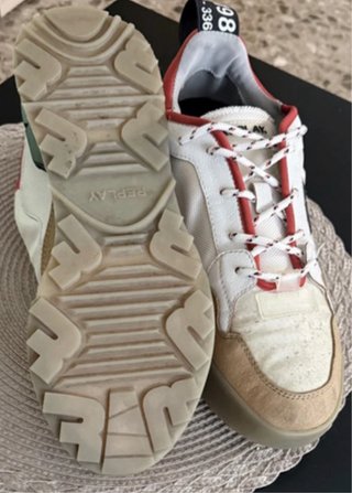 Zapatillas Replay Beige/Rojo/Blanco