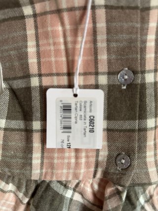 Vestito bambina a quadri rosa e grigio