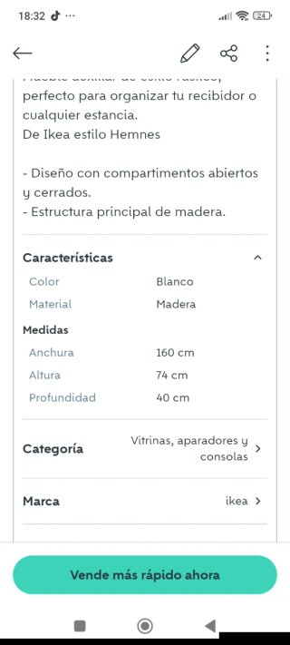 Mueble recibidor de madera
