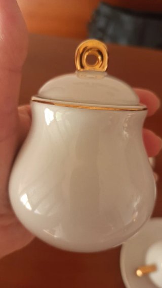 Set caffè porcellana oro