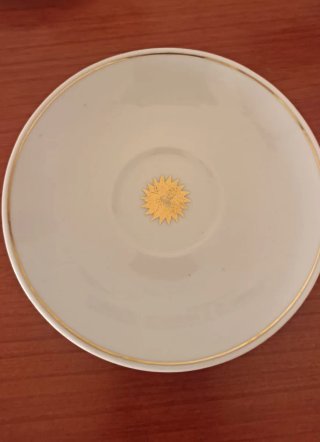 Set caffè porcellana oro