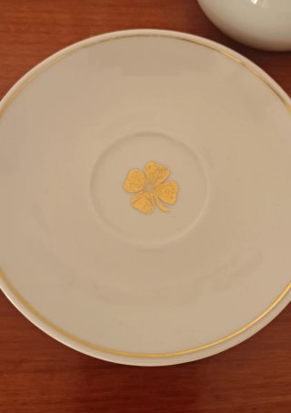 Set caffè porcellana oro
