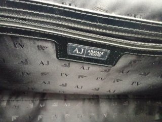 Bolso Armani Jeans Negro Charol Original