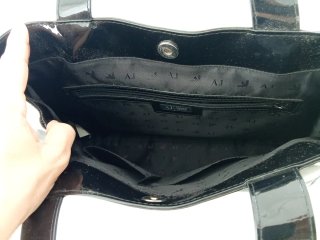 Bolso Armani Jeans Negro Charol Original
