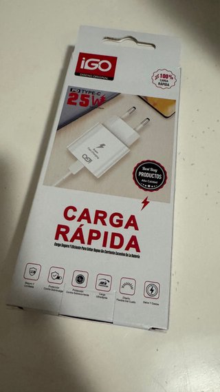 Cargador iGO USB-C 25W Carga Rápida