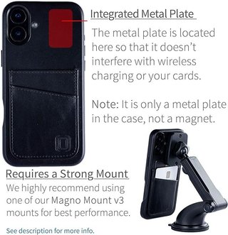 Dockem Custodia in Pelle Genuina V2 per iPhone 16 Plus