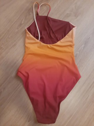 Bañador degradado naranja y burdeos