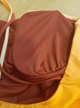 Bañador degradado naranja y burdeos