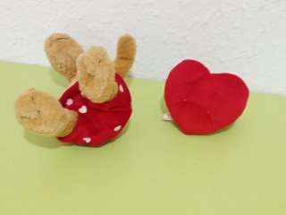 2 Peluches Pequeños Corazón