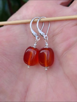 Pendientes Ágata Cornalina Persa