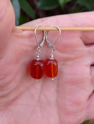 Pendientes Ágata Cornalina Persa