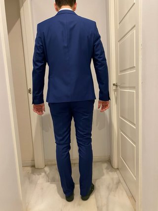 Traje de chaqueta azul