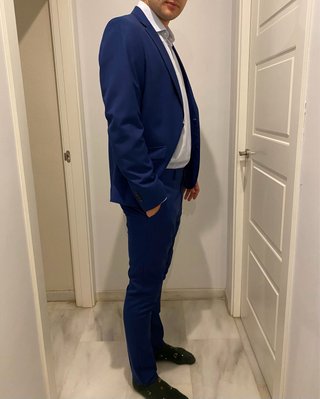 Traje de chaqueta azul