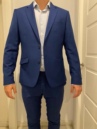 Traje de chaqueta azul