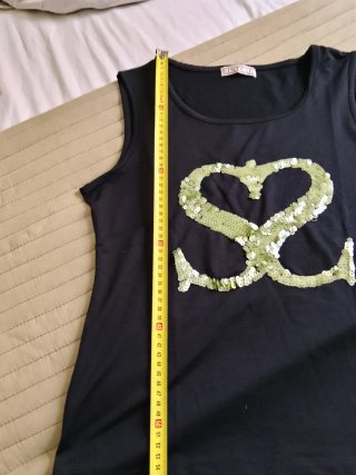 Camiseta sin mangas Cortefiel lentejuelas