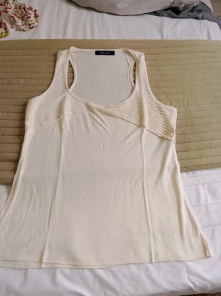 Camiseta sin mangas Tintoretto beige