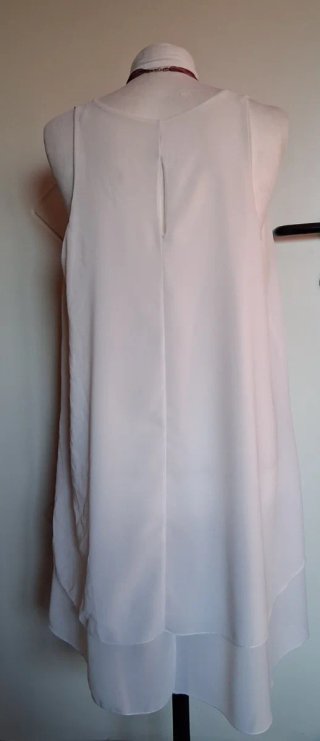Vestito donna smanicato con cintura floreale