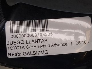 TOYOTA C-HR Hybrid Advance JUEGO LLANTAS