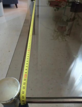 Mesa de cristal salón pequeña